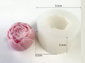 Molde silicona flor cerrada tupida